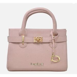 NWT BEBE Los Angeles Women's Evie Crossbody Satchel Bag Pearl Pink SAME DAY SHIP